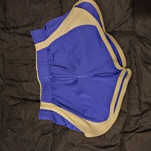 Reebok Blue and Tan Athletic Shorts
